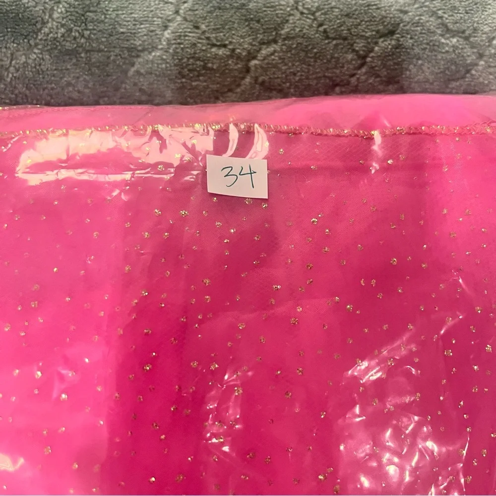 Disney Princess Aurora Sleeping Beauty Costume Dress Pink‎ Gold Sparkle Size 7/8